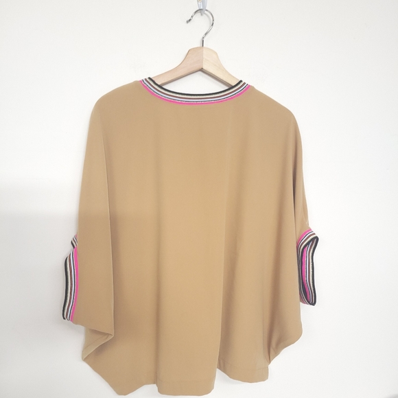 Peace of Cloth The Cocoon Top, dark Taupe color, size L - Picture 7 of 10